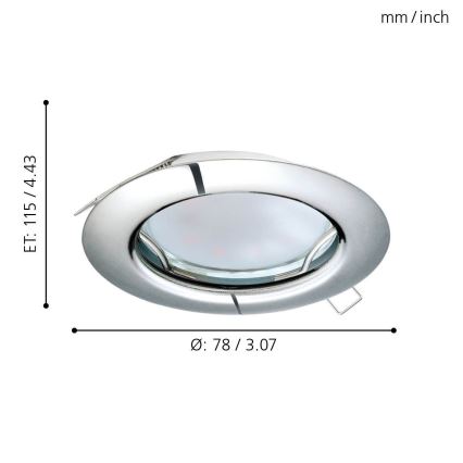 Eglo - ΣΕΤ 3x Κρεμαστό φως οροφής LED PENETO 3xGU10-LED/3W/230V