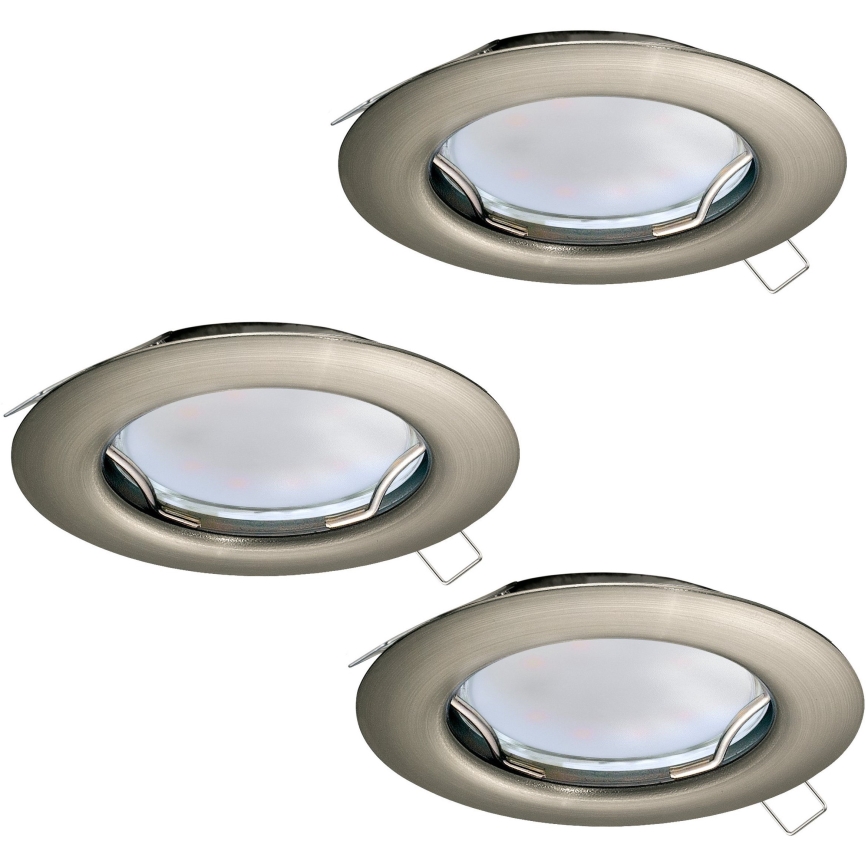 Eglo - Σετ 3x LED εντοιχισμένων φωτιστικών PENETO 1xGU10-LED/3W/230V