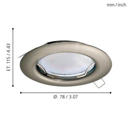 Eglo - ΣΕΤ 3x Κρεμαστό φως οροφής LED PENETO 3xGU10-LED/3W/230V