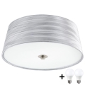 Eglo 94306- Φωτιστικό οροφής LED FONSEA 1 2xE27/9W/230V ασημί