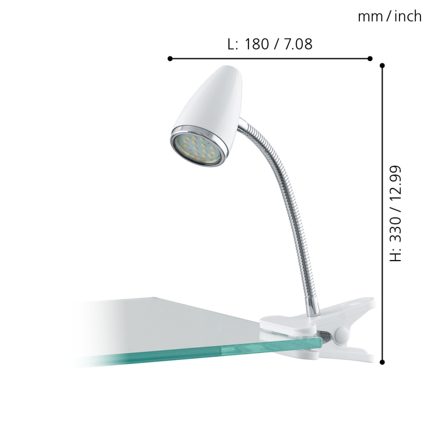 Eglo - Λάμπα LED με κλιπ 1xGU10-LED/3W/230V