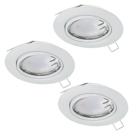 Eglo - Σετ 3x LED εντοιχισμένων φωτιστικών οροφής PENETO 1xGU10-LED/5W/230V