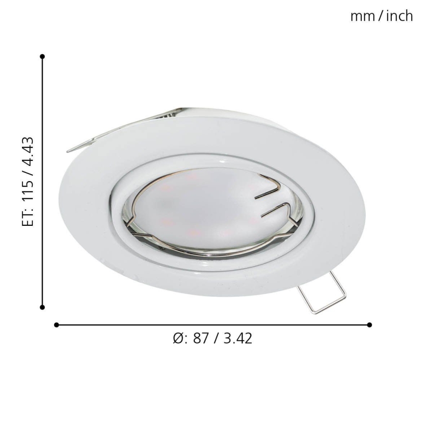Eglo - ΣΕΤ 3x Κρεμαστό φως οροφής LED PENETO 3xGU10-LED/5W/230V