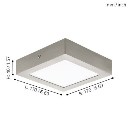 Eglo 94524 - Φως οροφής LED FUEVA 1 LED/10,9W/230V