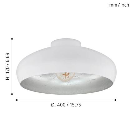 Eglo - Φως οροφής 1xE27/60W/230V