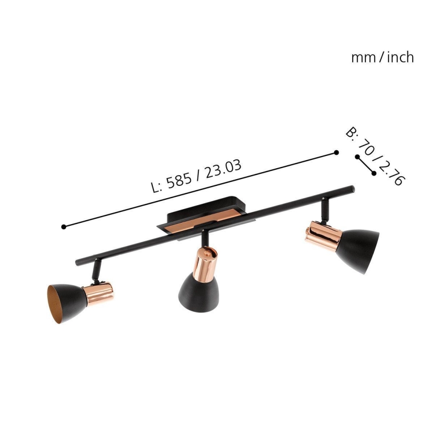 Eglo - LED φωτιστικό σποτ 3xGU10/3,3W/230V