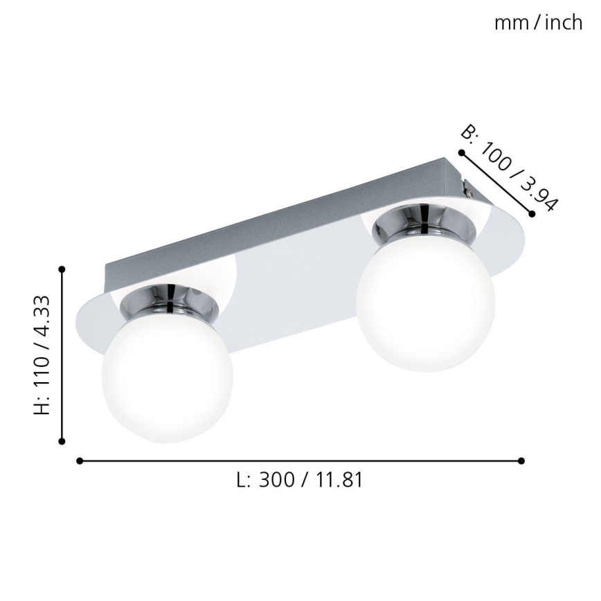 Eglo - Φως μπάνιου LED 2xLED/3,3W/230V IP44