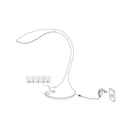 Eglo - LED με dimmer επιτραπέζια λάμπα 1xLED/4,5W/230V λευκό