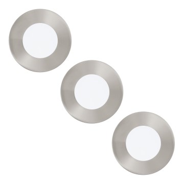 Eglo 94777 - ΣΕΤ 3x Χωνευτό φωτιστικό οροφής LED FUEVA 1 1xLED/2,7W/230V