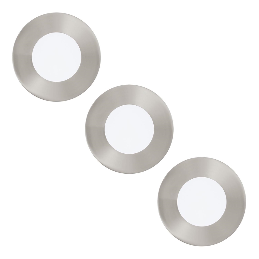Eglo 94777 - ΣΕΤ 3x Χωνευτό φωτιστικό οροφής LED FUEVA 1 1xLED/2,7W/230V