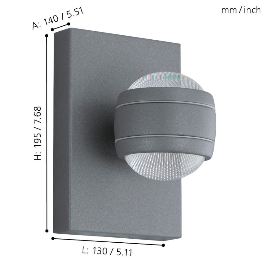 Eglo - LED εξωτερικό φωτιστικό 2xLED/3,7W/230V IP44