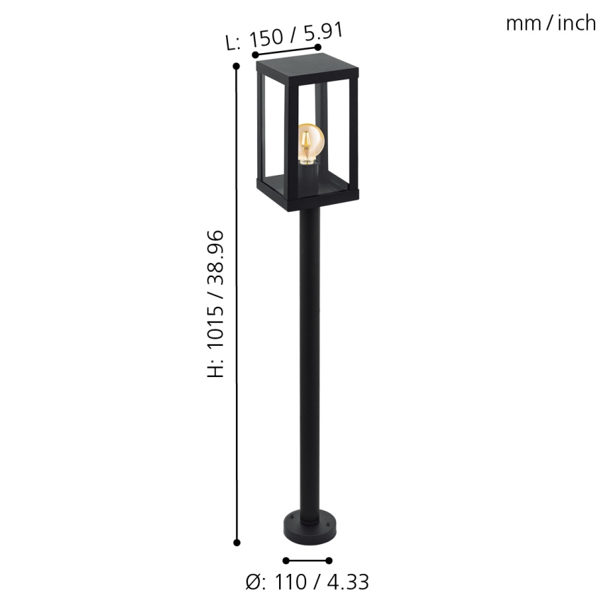 Eglo - Φως εξωτερικού χώρου 1 1xE27/60W/230V IP44