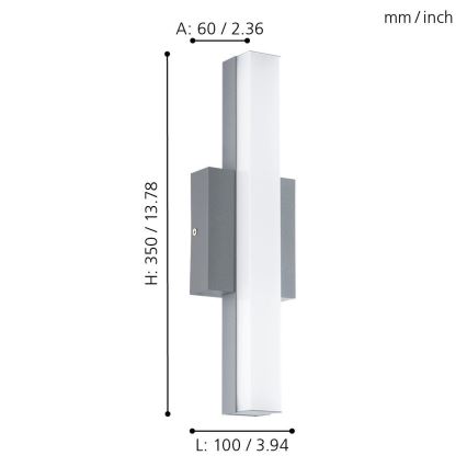 Eglo - LED φωτιστικό εξωτερικού χώρου 1xLED/8W/230V IP44