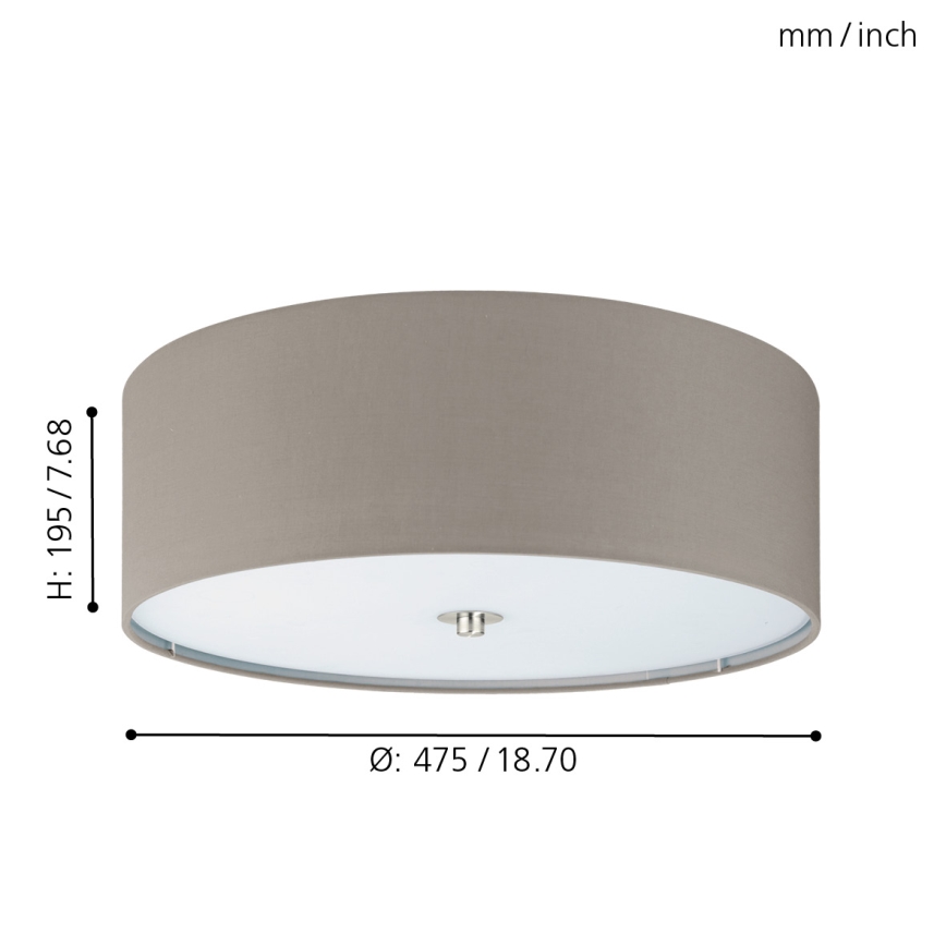 Eglo - Οροφής φωτιστικό 3xE27/60W/230V