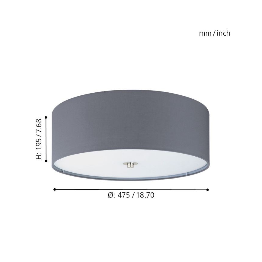 Eglo - Οροφής φωτιστικό 3xE27/60W/230V