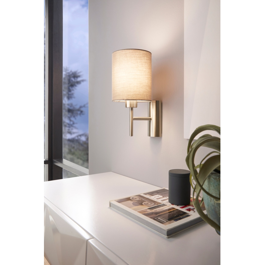 Eglo - Φωτιστικό τοίχου 1xE27/60W/230V taupe