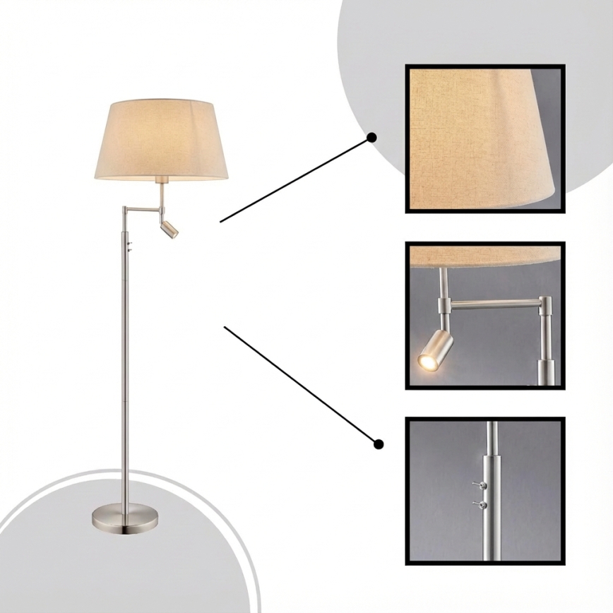 Eglo - Επιδαπέδιο φωτιστικό 1xE27/60W + LED/2,1W