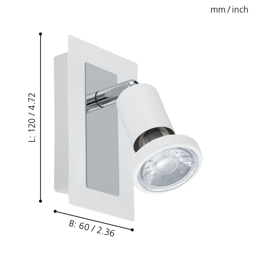 Eglo - Φως σποτ LED 1xGU10-LED/5W/230V