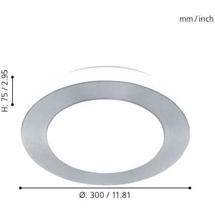 Eglo - Φως μπάνιου LED LED 1xLED/11W/230V IP44