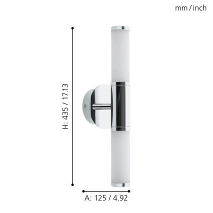 Eglo - LED φωτιστικό μπάνιου 2xLED/4,5W/230V IP44