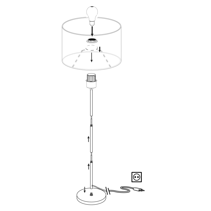 Eglo - Επιδαπέδιο φωτιστικό 1xE27/60W/230V taupe