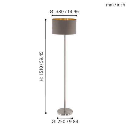 Eglo - Επιδαπέδια λάμπα 1xE27/60W/230V