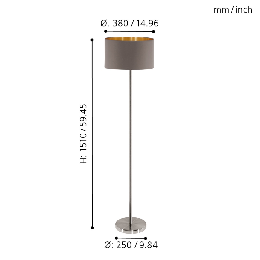 Eglo - Επιδαπέδια λάμπα 1xE27/60W/230V