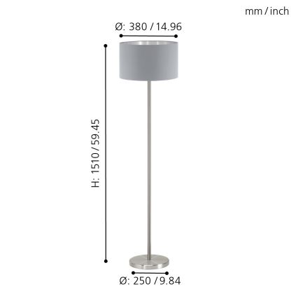 Eglo - Επιδαπέδια λάμπα 1xE27/60W/230V