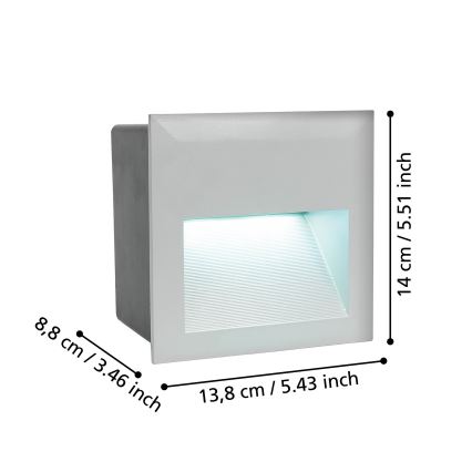 Eglo - LED Εξωτερικό φωτιστικό προσανατολισμού 1xLED/3,7W/230V IP65