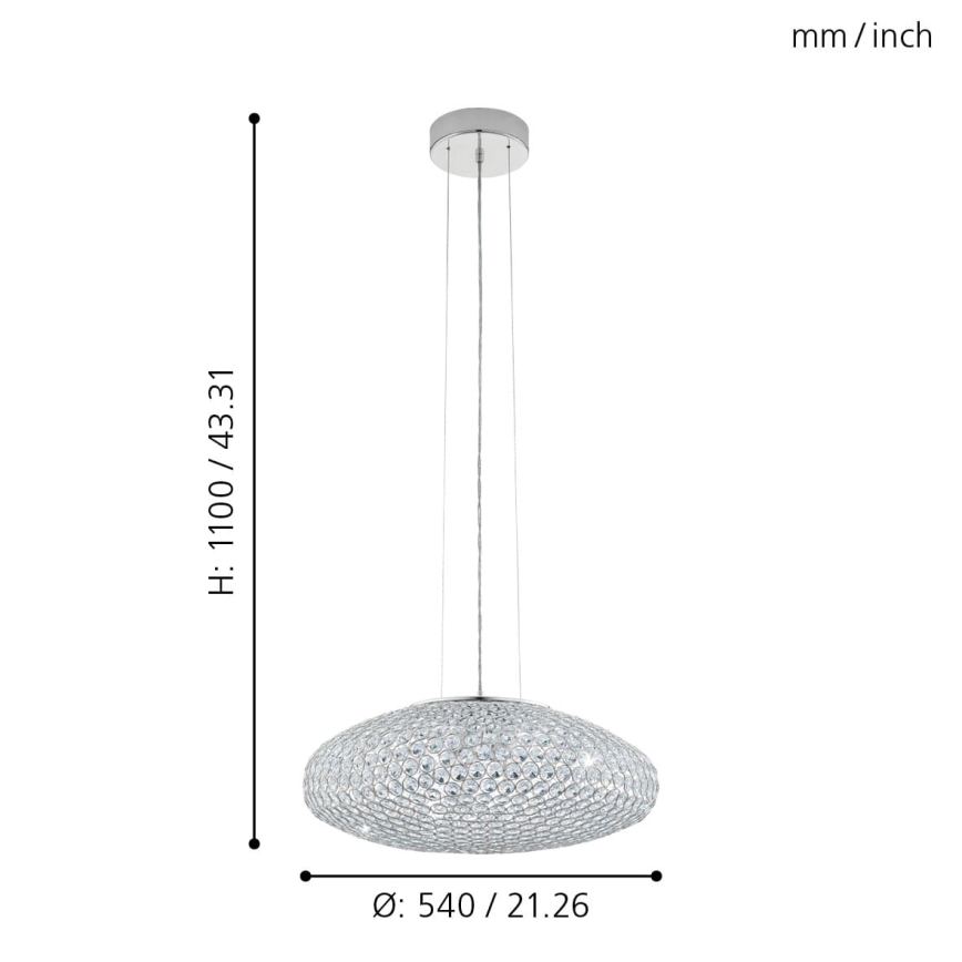 Eglo - Κρεμαστό φωτιστικό οροφής 3xE27/60W/230V