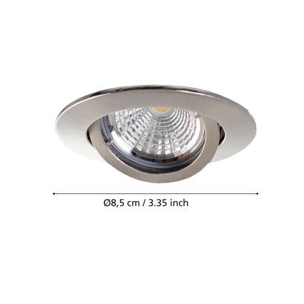 Eglo - Σετ 3x LED χωνευτά φωτιστικά οροφής TEDO 1xGU10-LED/5W/230V