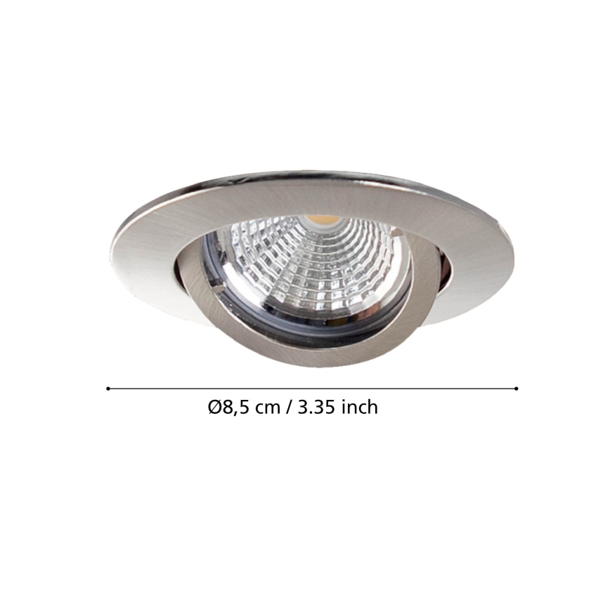 Eglo - Σετ 3x LED χωνευτά φωτιστικά οροφής TEDO 1xGU10-LED/5W/230V