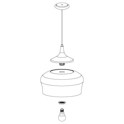 Eglo -Κρεμαστό φωτιστικό οροφής 1xE27/60W/230V