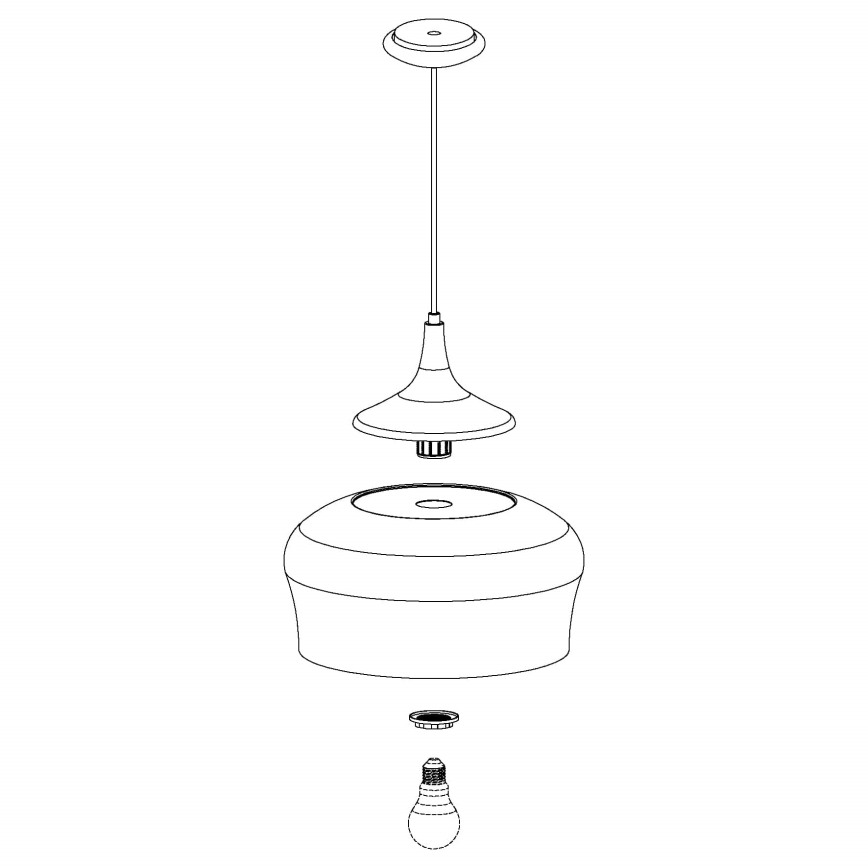 Eglo -Κρεμαστό φωτιστικό οροφής 1xE27/60W/230V