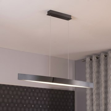 Eglo 95549 - LED ρυθμιζόμενο κρεμαστό φωτιστικό με καλώδιο FORNES-S LED/24W/230V 2700-6500K μαύρο χρώμιο