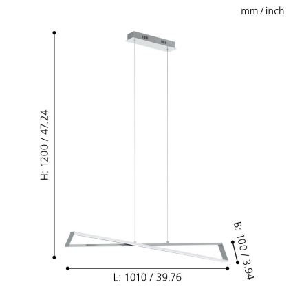 Eglo 95566 - Πολύφωτο LED AGRELA 2xLED/14,4W/230V