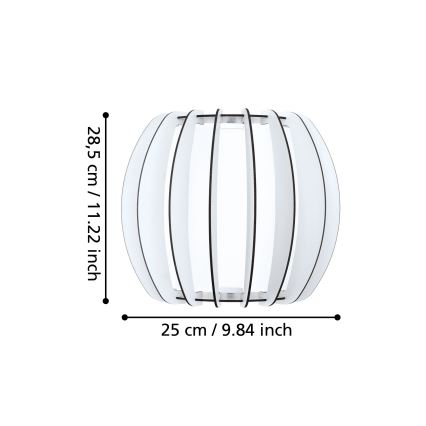 Eglo - Φως τοίχου 2 1xE27/60W/230V