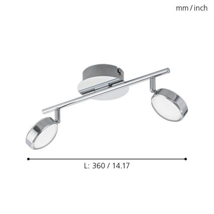 Eglo 95629 - Φως σποτ LED SALTO 2xLED/5,4W/230V