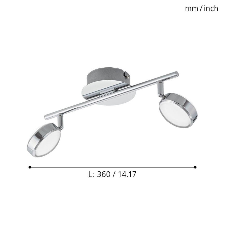 Eglo 95629 - Φως σποτ LED SALTO 2xLED/5,4W/230V