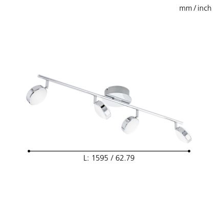 Eglo - Φως σποτ LED 4xLED/5,4W/230V