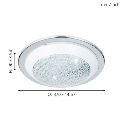 Eglo - Κρυστάλλινο φως οροφής LED LED/16W/230V