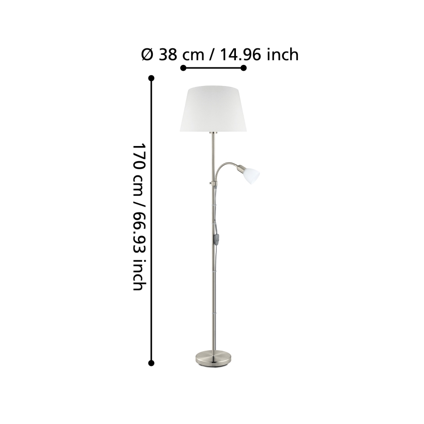 Eglo - Επιδαπέδια λάμπα 1xE27/60W + 1xE14/40W
