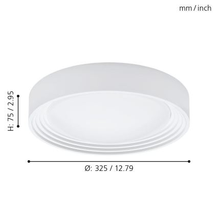 Eglo - Φως οροφής μπάνιου LED 1 LED/11W/230V IP44