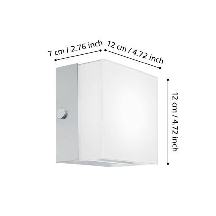 Eglo 95747 - LED Επίτοιχο φωτιστικό ALEA 2 LED/3,7W/230V