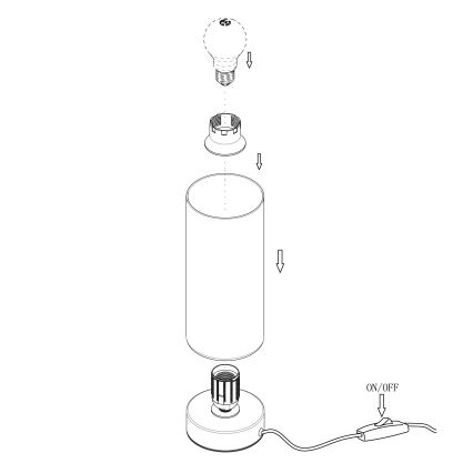 Eglo - Επιτραπέζια λάμπα 1 1xE27/60W/230V