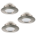 Eglo 95809 - ΣΕΤ 3x Κρεμαστό φως οροφής LED PINEDA 3xLED/6W/230V