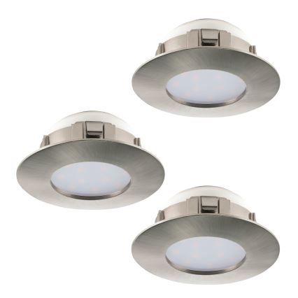 Eglo - Σετ 3x χωνευτά LED φωτιστικά οροφής PINEDA LED/6W/230V