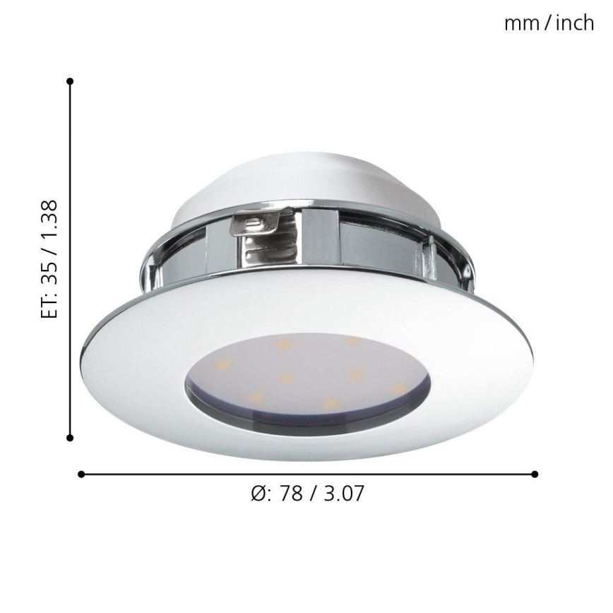 Eglo - εντοιχιζόμενο φωτιστικό οροφής LED/4,9W/230V