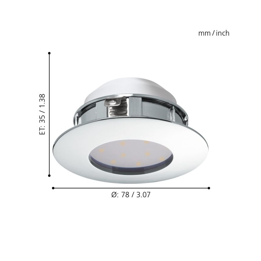 Eglo - ΣΕΤ 3x Κρεμαστό φως οροφής LED PINEDA 1xLED/4,9W/230V