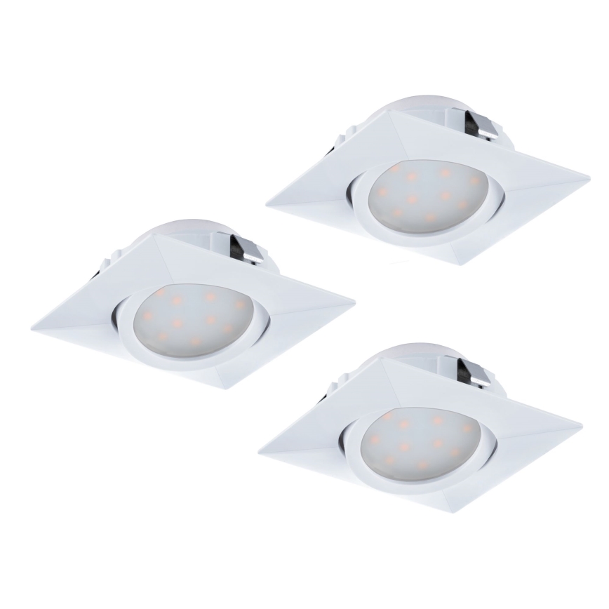 Eglo - Σετ 3x χωνευτό φωτιστικό οροφής LED PINEDA LED/4,9W/230V